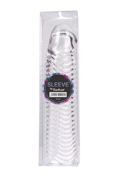 Увеличивающая насадка с ребрами Kanikule - 17 см. (Цвет: прозрачный)