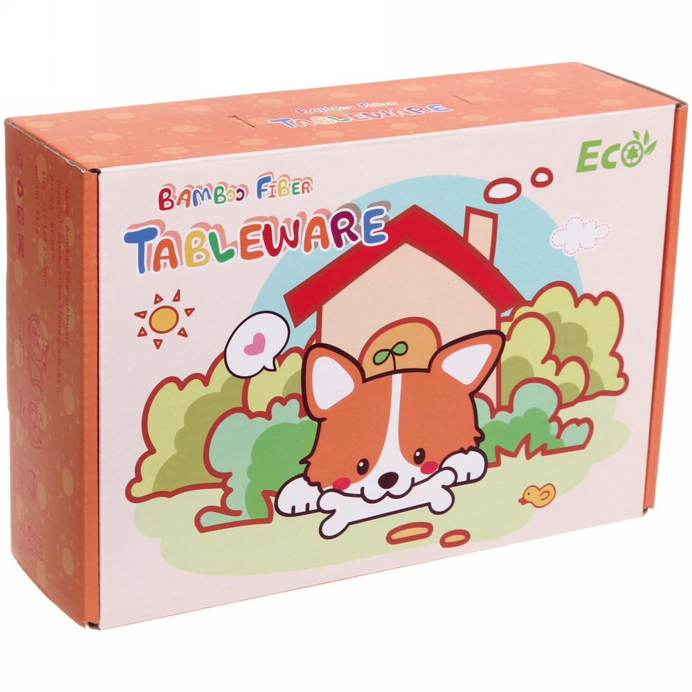 Набор детской посуды из бамбука 5 предметов «Щенок»