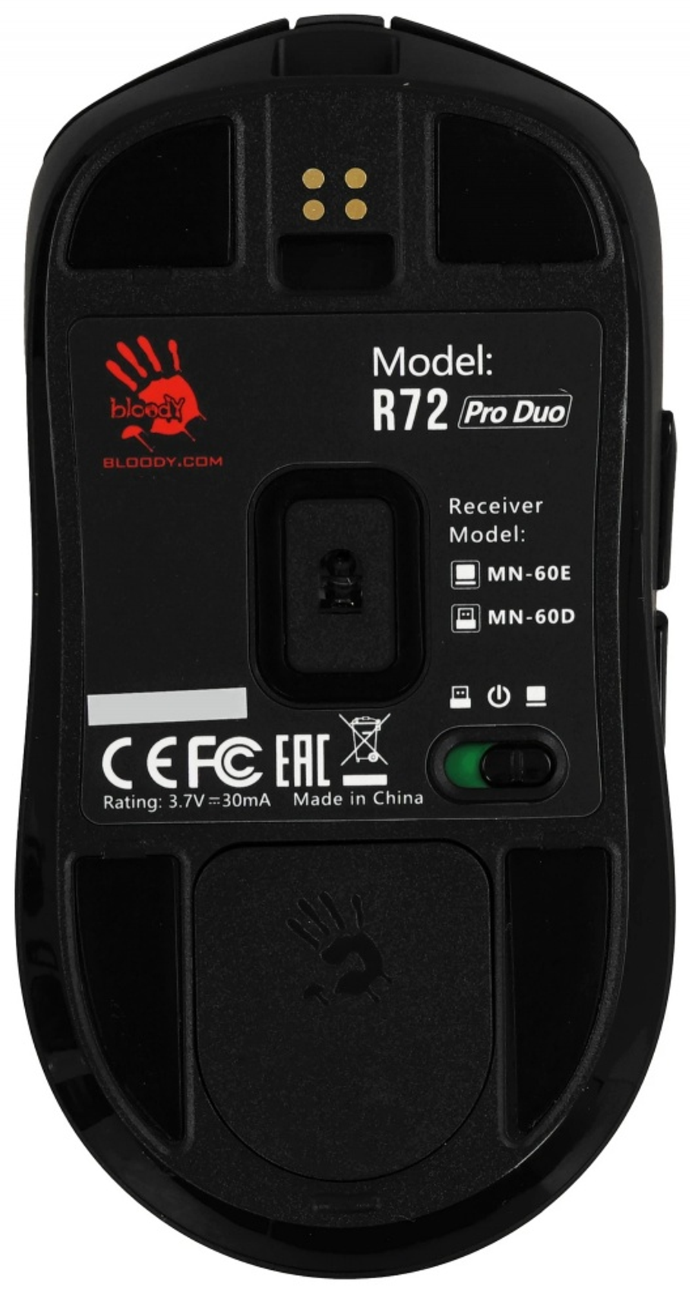 Мышь A4Tech R72 Pro Duo черный