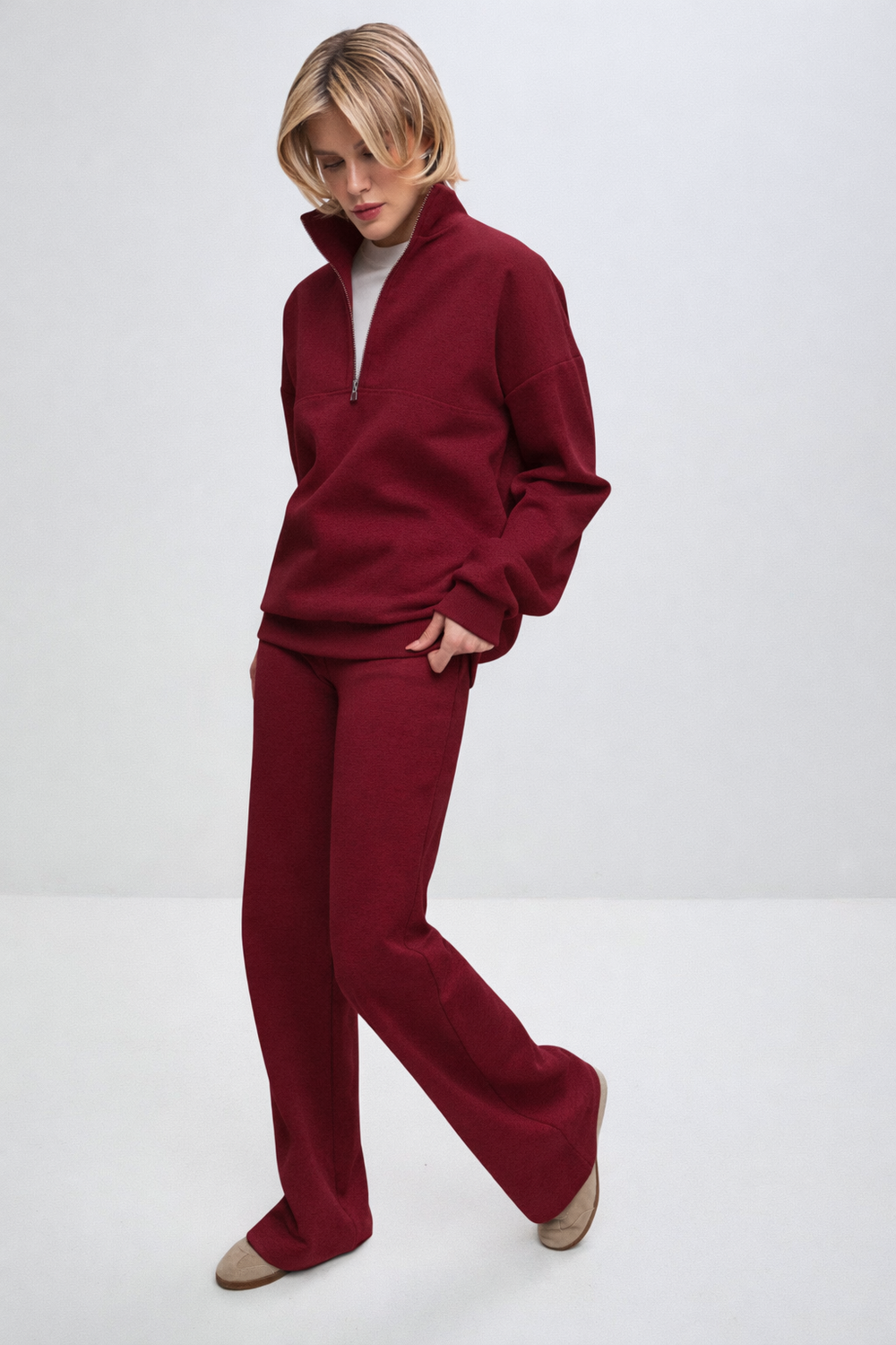 Бордовый свитшот Reed