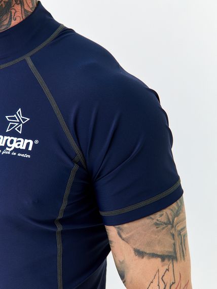 Футболка рашгард лонгслив Sargan Агидель UPF 50+ мужская темно-синяя