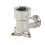 Угольник латунь никель установочный Ду 15 (1/2") 3 отверстия ВР/НР SantechSystems