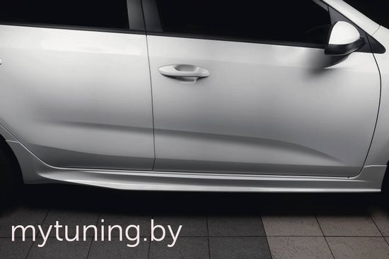 Накладки на пороги без брызговиков для Kia Rio IV