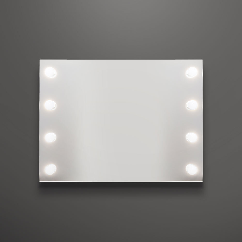 Гримерное зеркало с подсветкой Дива, 80х60 см (мех. выключатель, для 8 ламп, без комплекта ламп)