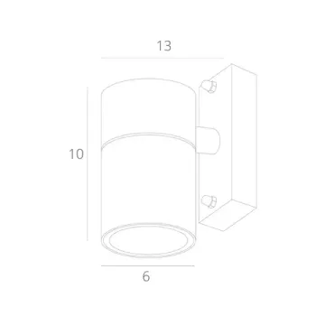 Фасадный светильник 1*GU10 A3302AL-1GY серый Sonaglio Arte Lamp