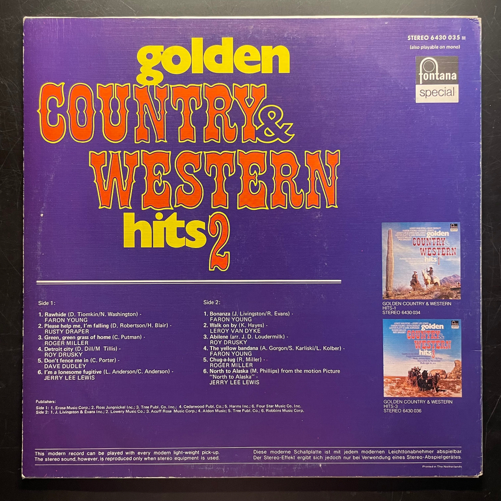 Сборник Golden Country & Western Hits 2 (Голландия)