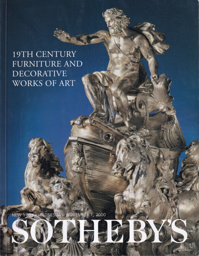 Каталог аукциона Sotheby’s, Нью-Йорк, Мебель и предметы декоративно-прикладного искусства XIX века от 1 ноября 2000 года