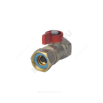Кран шаровой латунь никель R251 Ду 15 Ру42 ВР/нак. гайка флажок красный Giacomini R251PX012