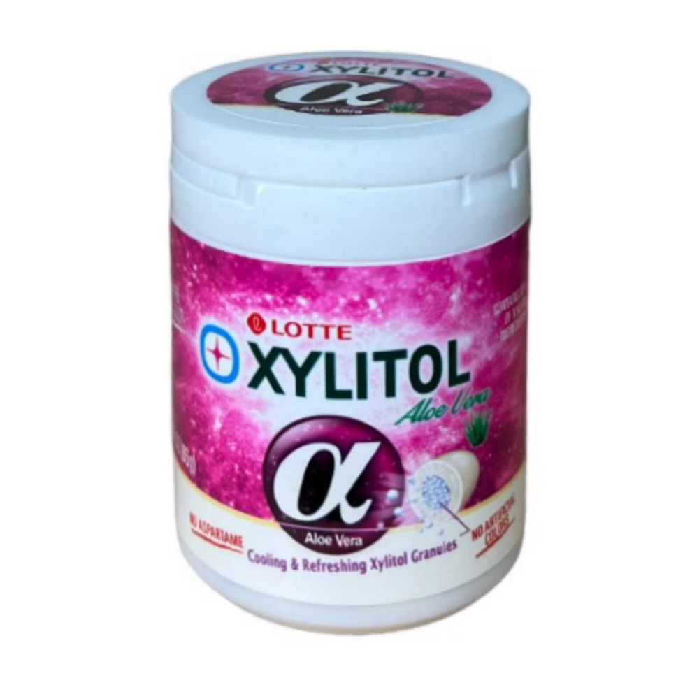 Жевательная резинка Lotte Xylitol Aloe Vera без сахара 86 г, 6 шт