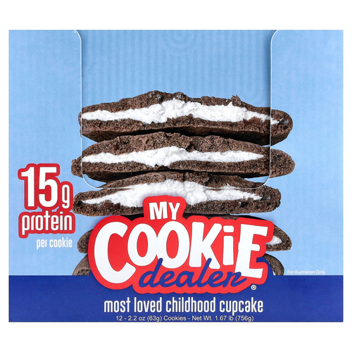 My Cookie Dealer Protein, протеиновое печенье, самое любимое кексы детства, 12 шт. по 63 г (2,2 унции)