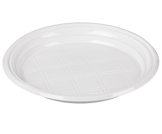 Тарелка Д=165мм белая ПС ПолиЭР 1/100шт.