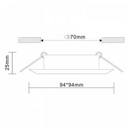 Встраиваемый светильник ST-Luce Ovasis ST204.408.01