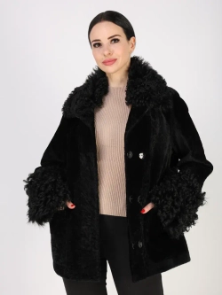 Дубленка зимняя шуба натуральная короткая двусторонняя