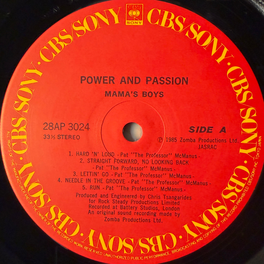 Mama's Boys ‎– Power And Passion (Япония 1985г.)Т