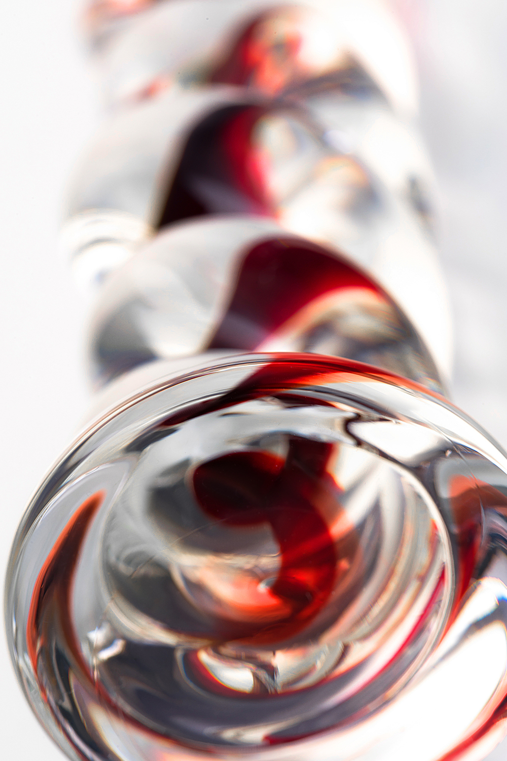 Нереалистичный фаллоимитатор Sexus Glass, стекло, прозрачный, 18 см