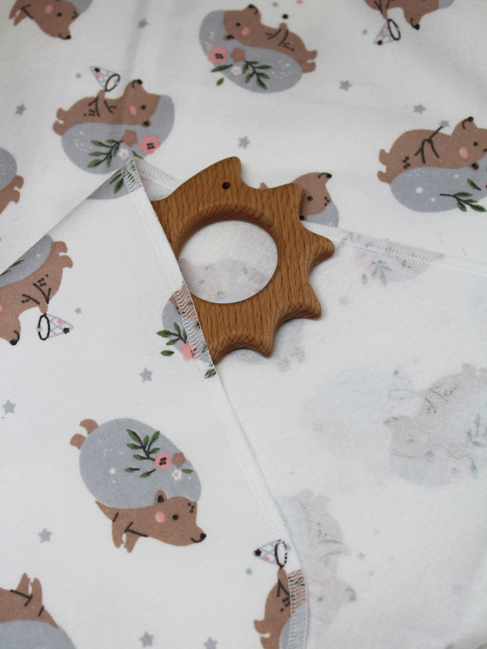 Пеленка Лесной ёжик фланель 90*130 RinaAmari