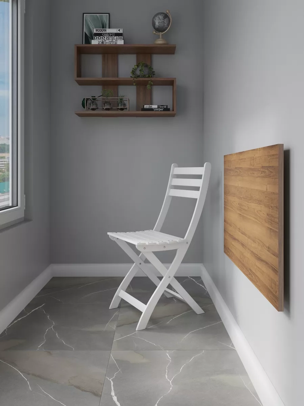 Откидной стол, настенный раскладной столик навесной