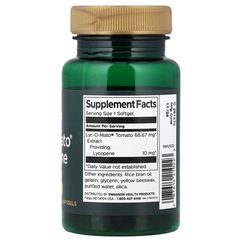 Swanson Vitamins, Lyc-O-Mato®, ликопин, 10 мг, 60 капсул