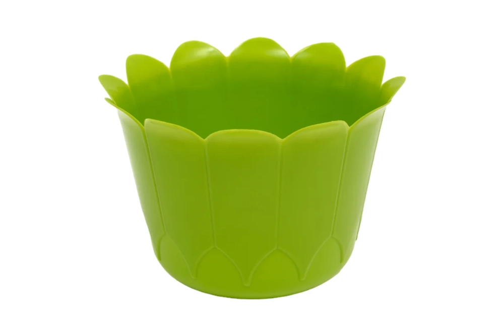 Кашпо для цветов пластиковое 2,5л d-15см «Ромашка» микс С81К