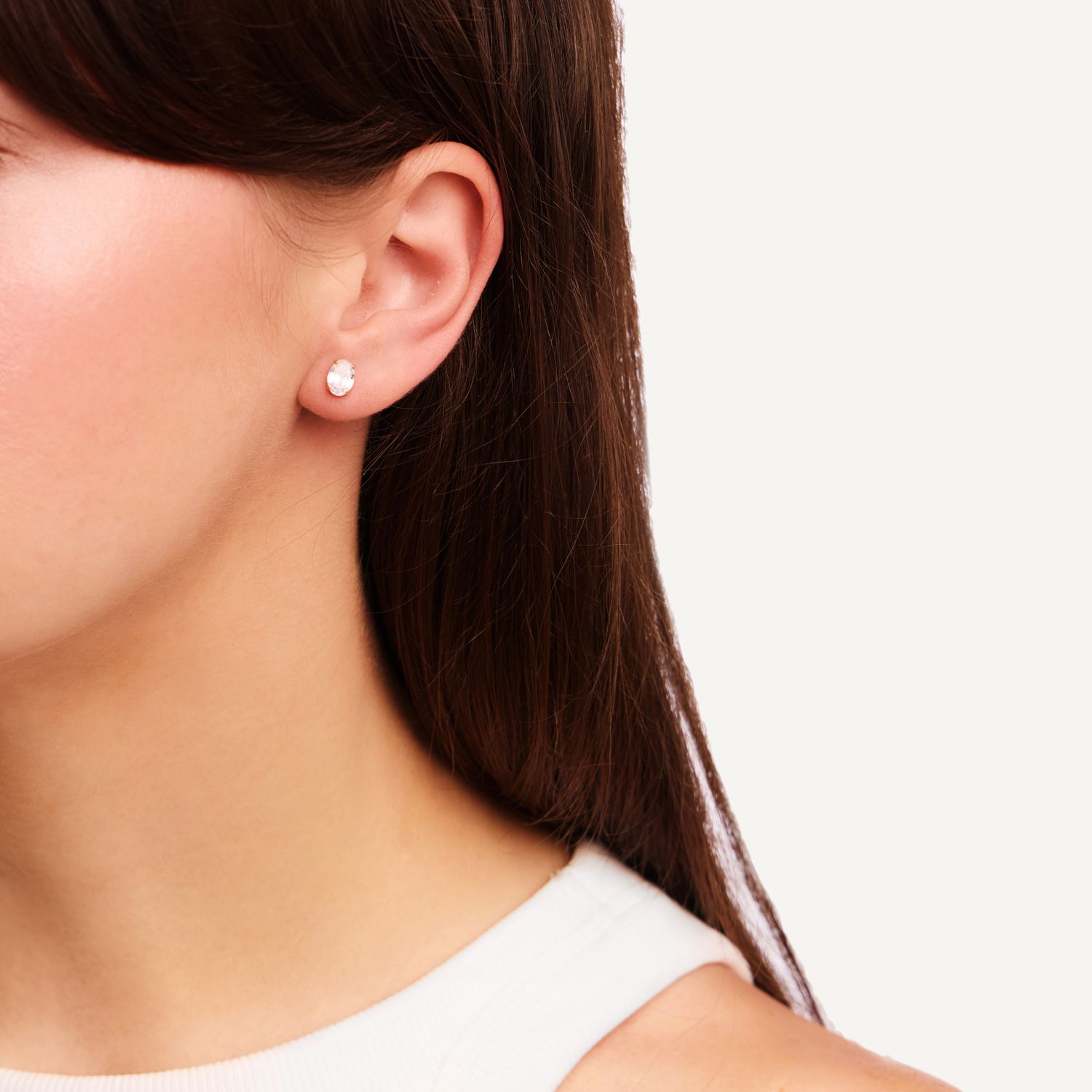 Серьги Classic Oval Studs, Size 5, Gold