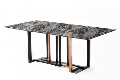 45EX-DT175 Стол обеденный "Марсель" 180х100х76см, топ мраморный