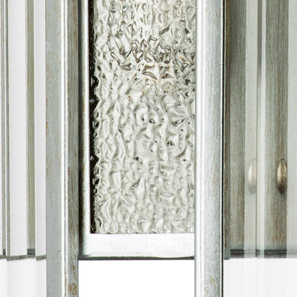 712624 Бра AGAVE 2х40W E14 СЕРЕБРО С ПАТИНОЙ/ПРОЗРАЧНЫЙ