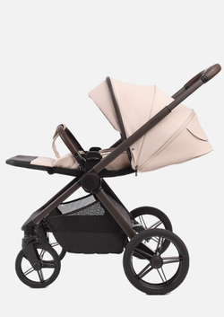 Peppy Коляска детская Monaco thermo 2 в 1 Beige (бежевый), рама серо-коричневая