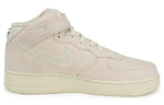 Stussy x Nike Air Force 1'07 mid sp canvas non-slip wear-resistant lightweight mid-top sneakers for men and women the same linen color