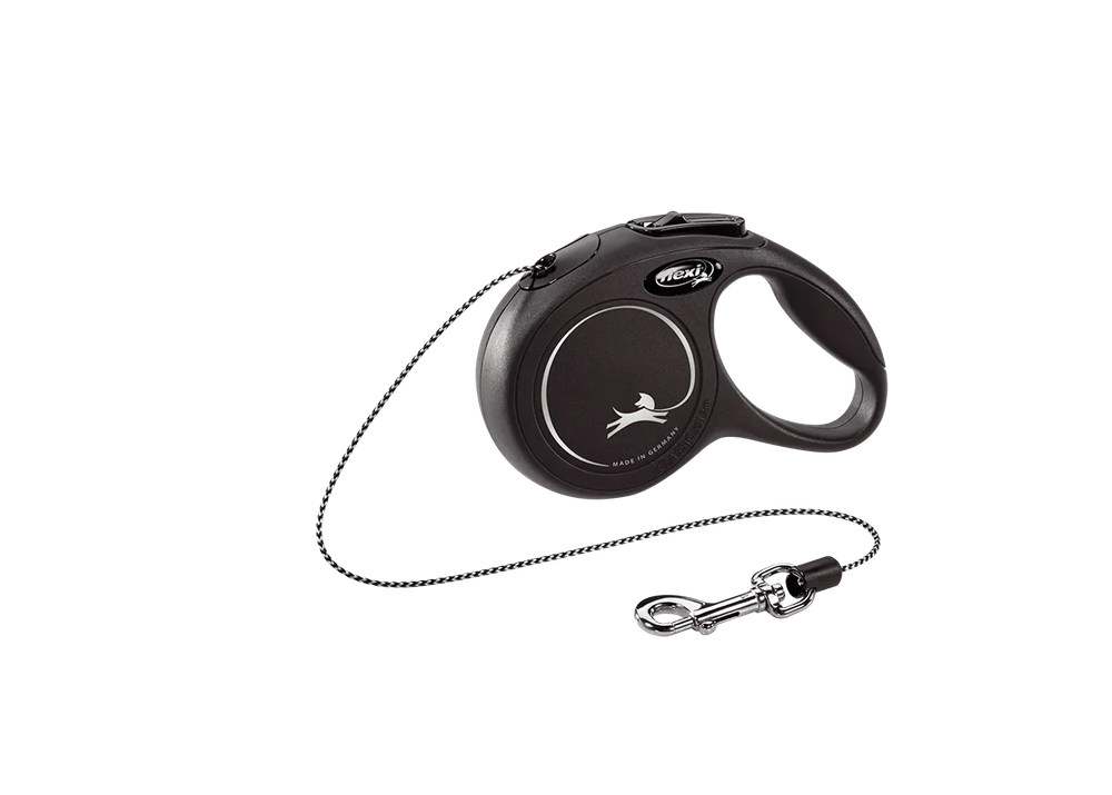 Поводок-рулетка Flexi New Classic CAT cord XS 3m 8 kg black