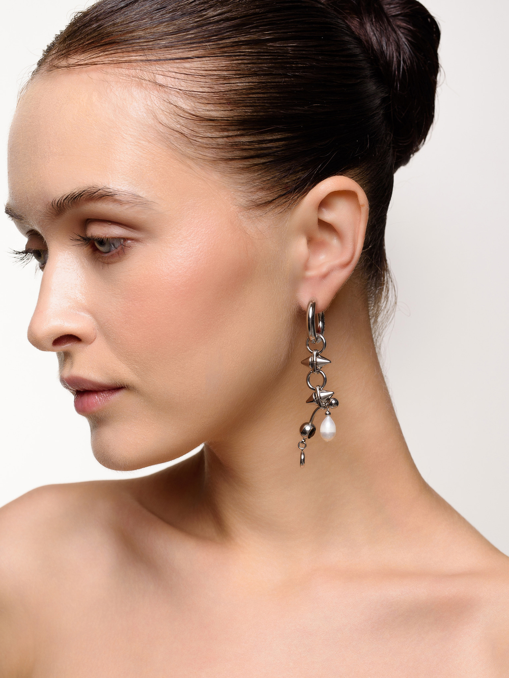 Серьги "Piercing thorn pearl"