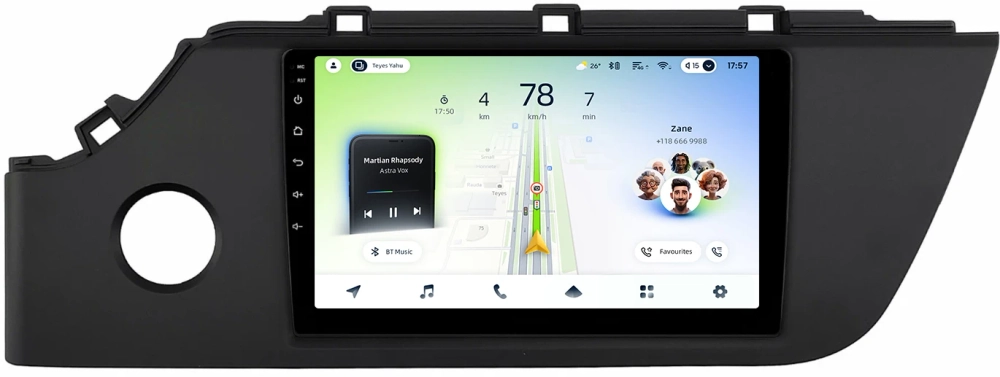 Магнитола для KIA Rio 4, Rio X 2020-2022, Solaris KRS/KRX 2024+ - Teyes CC4L монитор 9" IPS на Android 14, Snapdragon 662, CarPlay, 4G SIM-слот