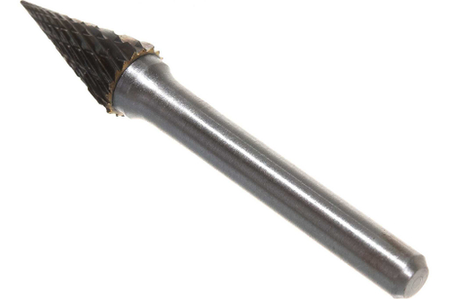 Борфреза (шарошка) по металлу коническая с заостренным концом SINICA M1020M06, тип M, диаметр 10мм, посадочный 6мм