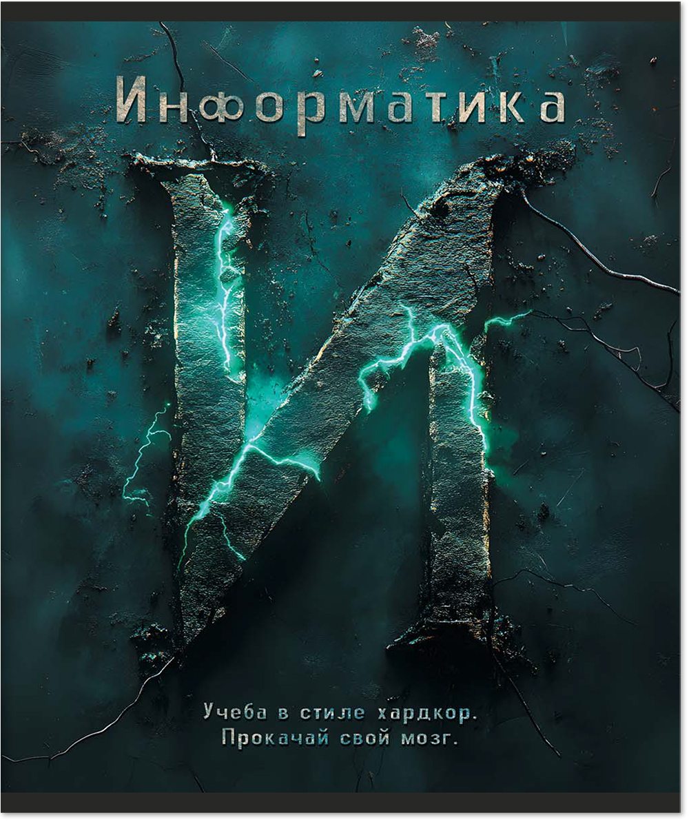 Тетрадь предметная 48 л., HARDCORE ИНФОРМАТИКА, клетка