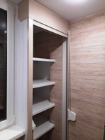 Шкаф на лоджию дома серии П44, П44Т "каблук", "сапожок"