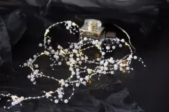 Гирлянда String Pearls Жемчужина, на батарейках, теплое белое свечение (728-34)