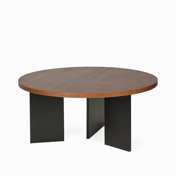 Журнальный стол Walnut Grove Ø80х36 см, меламин, шпон ореха