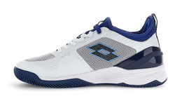 Теннисные кроссовки Lotto Mirage 200 Clay - all white/blue 295c/royal gem
