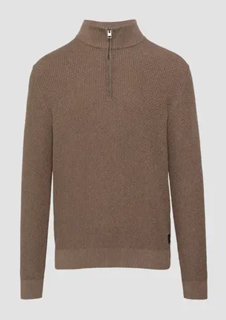 Структурированный вязаный свитер с воротником-тройкой s.Oliver