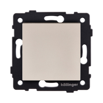 Выключатель 1-клавишный 10А/250В, золотой Kollinger REA-S-001GD для Aspekt, Eleganz, Reflex