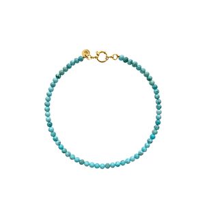 Колье из бусин камня  ( howlite turquoise )