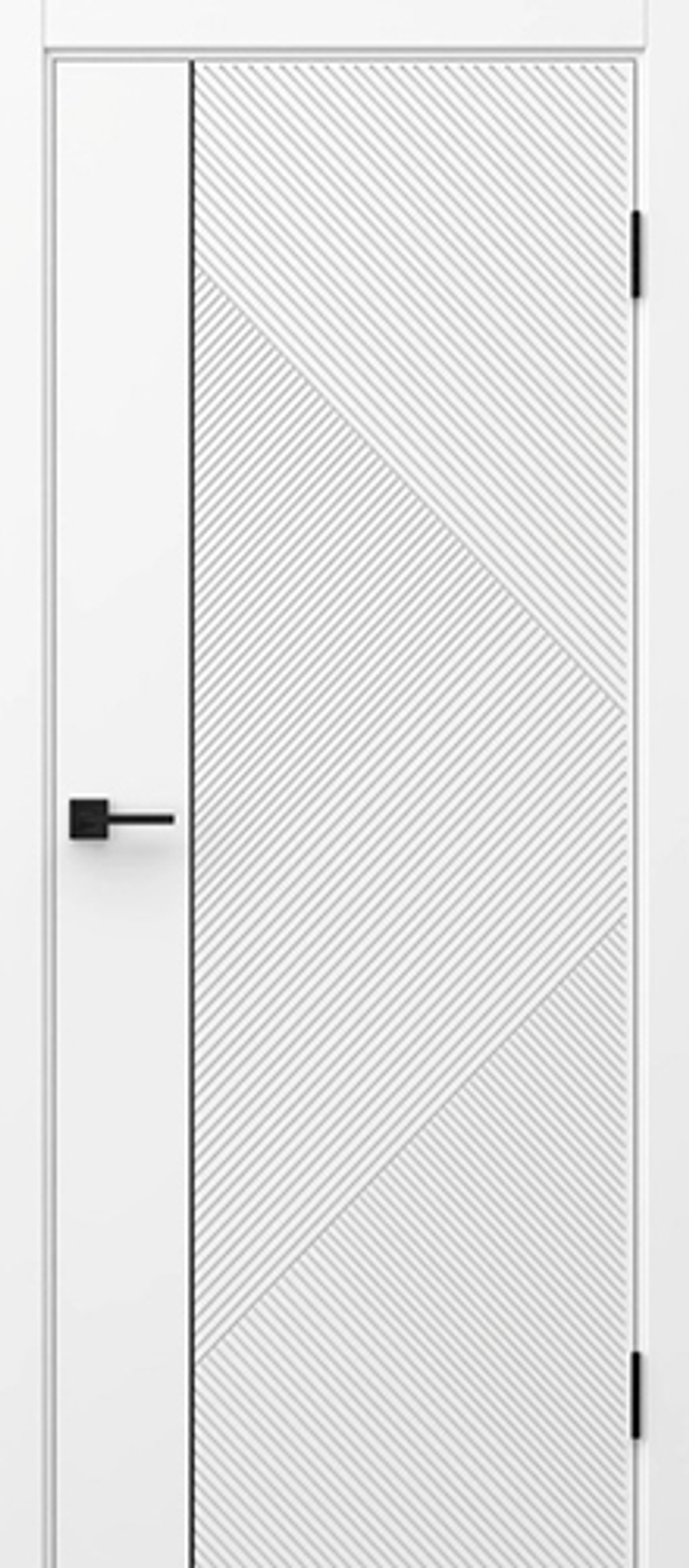 Межкомнатная дверь House Doors Соло 4 (молдинг черный) RAL 9003