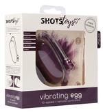 Фиолетовое гладкое виброяйцо Vibrating Egg - 8 см.