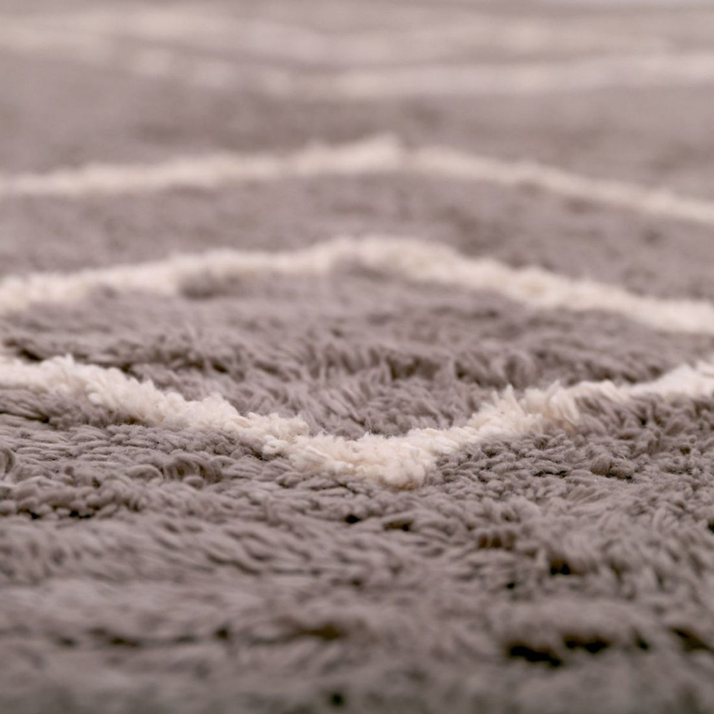 Стираемый коврик Nattiot Lässa Stone M (135 Х 190 см), хлопок, серый