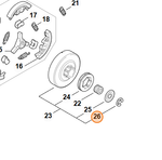 Стопорная шайба 8x1,3 для бензопилы STIHL MS 180, 210, 230, 250 361. арт.PJ18043 FARMERTEC (STIHL 9460 624 0801)