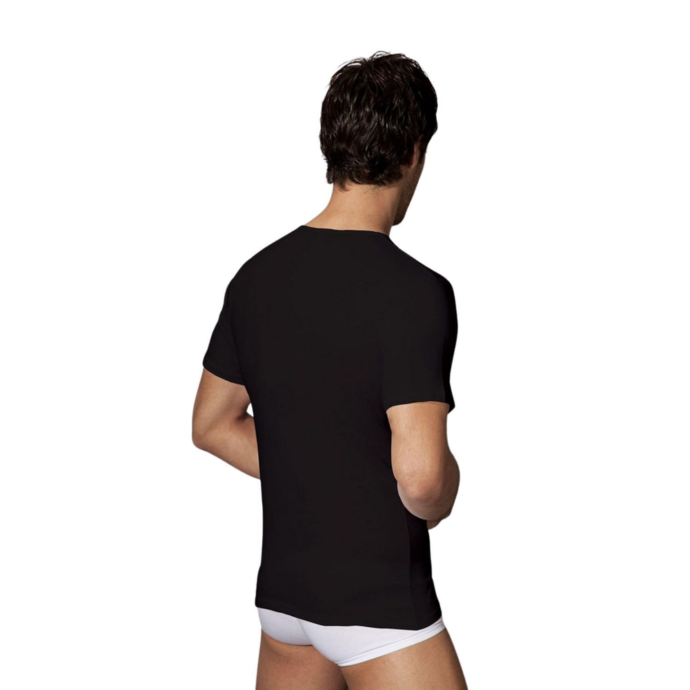 Классическая футболка из хлопка с V-образным вырезом Doreanse Cotton Basic (Размер: XL) (Цвет: черный)