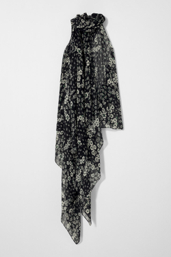 ZARA X KATE MOSS ШЕЛКОВЫЙ ТОП С ПРИНТОМ, РАЗНОЦВЕТНЫЙ