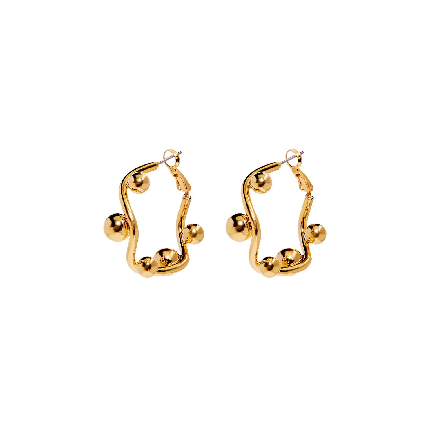 Серьги Golden Earrings With Spheres