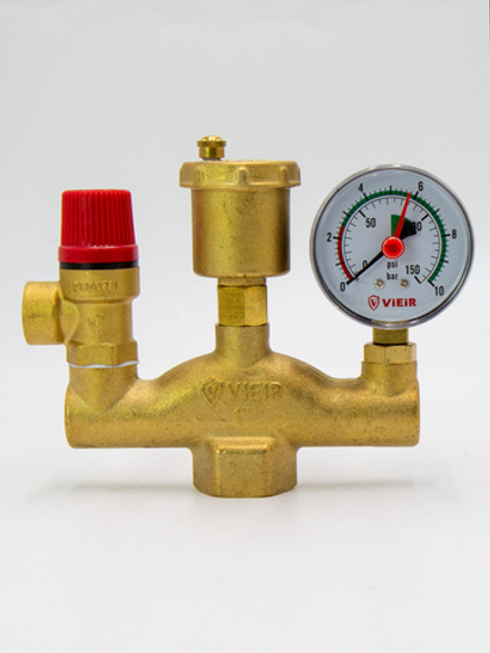 ViEiR Группа безопасности котла 3 bar обычная 1" латунь (AQ1063)