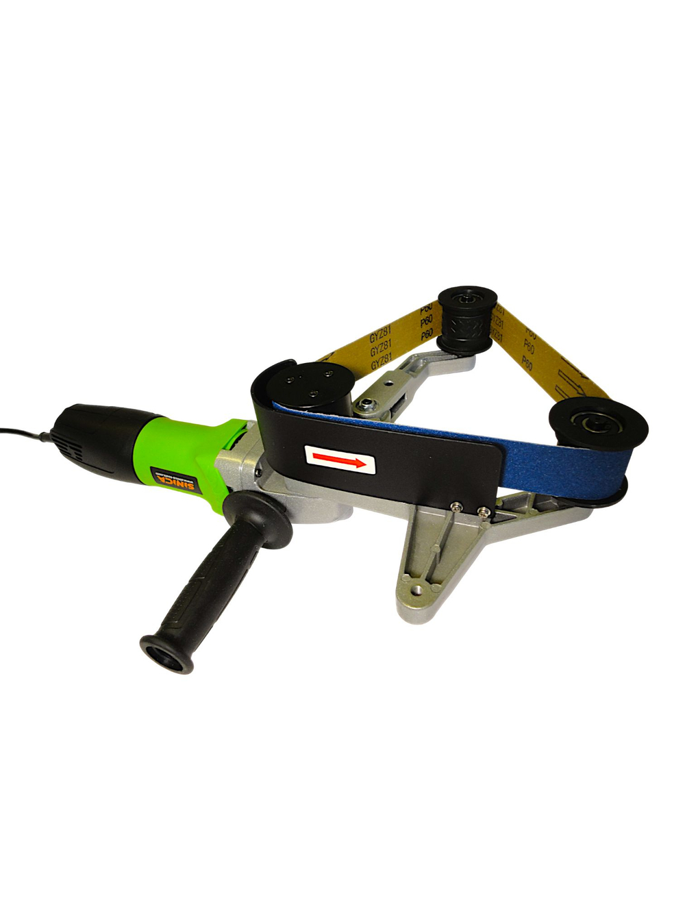 Трехроликовая ленточная шлифмашина для труб MY3016 SINICA, лента 40х760 мм