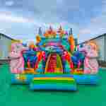 Коммерческий надувной батут «В гостях у дельфинов 3», 10*5*5 м